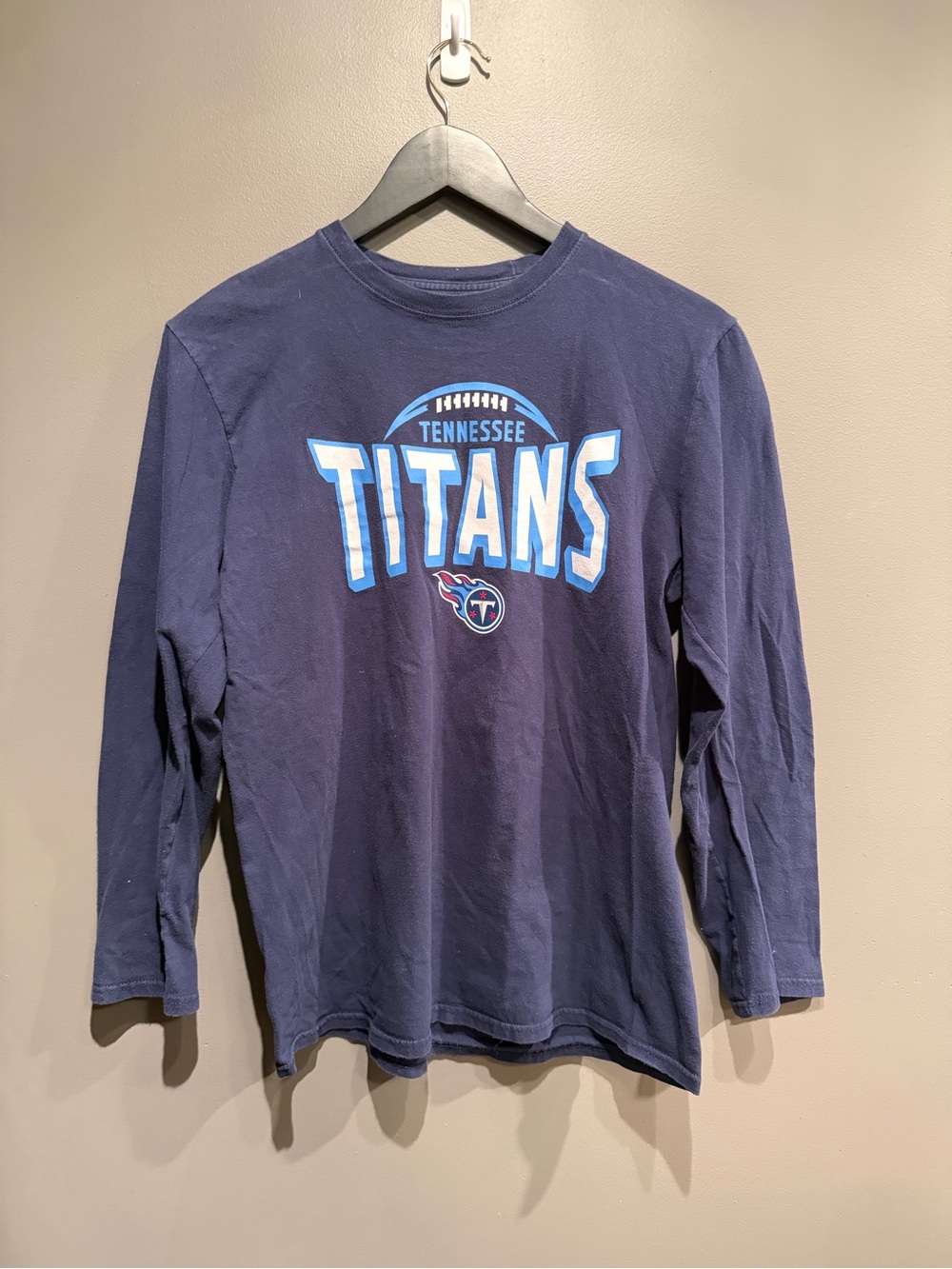 Team Apparel Navy Tennessee Titans Long-Sleeve Tee